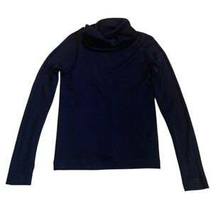 Vintage TAMRA Navy Blue Cowl Neck/Turtleneck Sweater Made in Hong Kong Size L